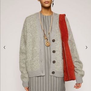 acne studios mohair grey cardigan